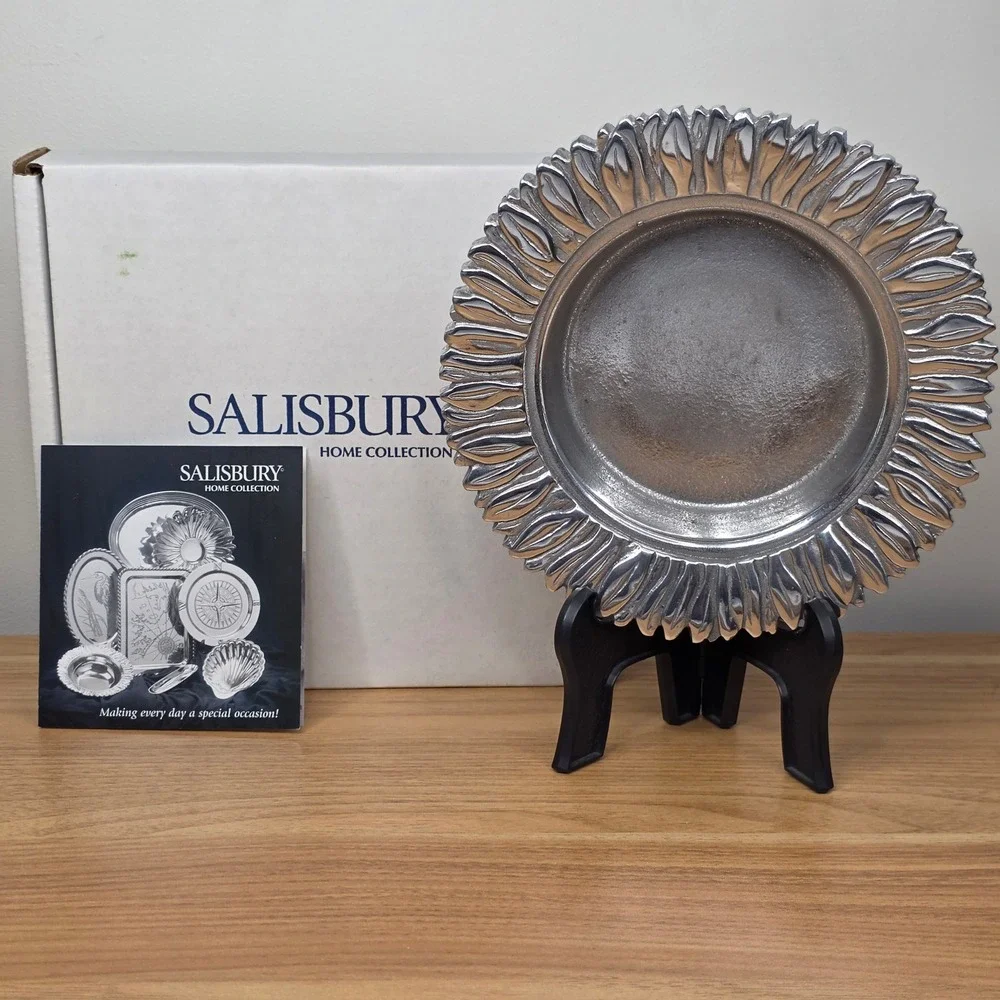 Salisbury Fine Metal Artisans Home Collection Petals Wine Coaster With‎ Box